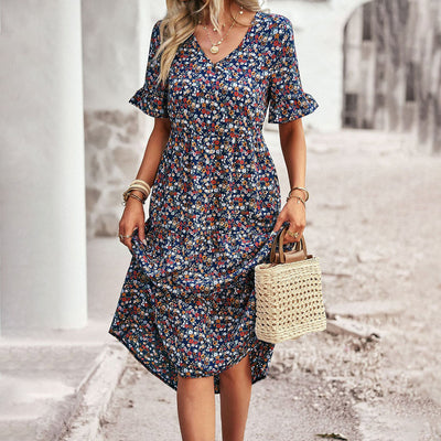 Paula- Vestido midi floral