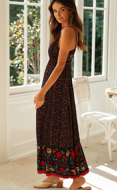 Linda - Vestido de tirantes bohemio