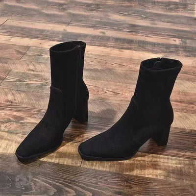 Miley - Botas elegantes con cremallera lateral para mujer