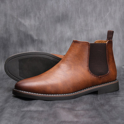 Gerno - Botas Chelsea de piel para hombre