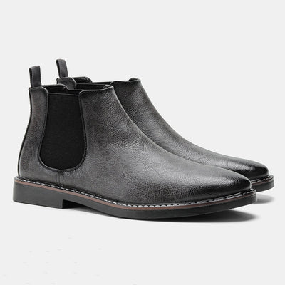 Gerno - Botas Chelsea de piel para hombre