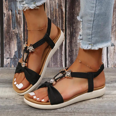 Calevina - Sandalias bohemias con detalles de mariposa